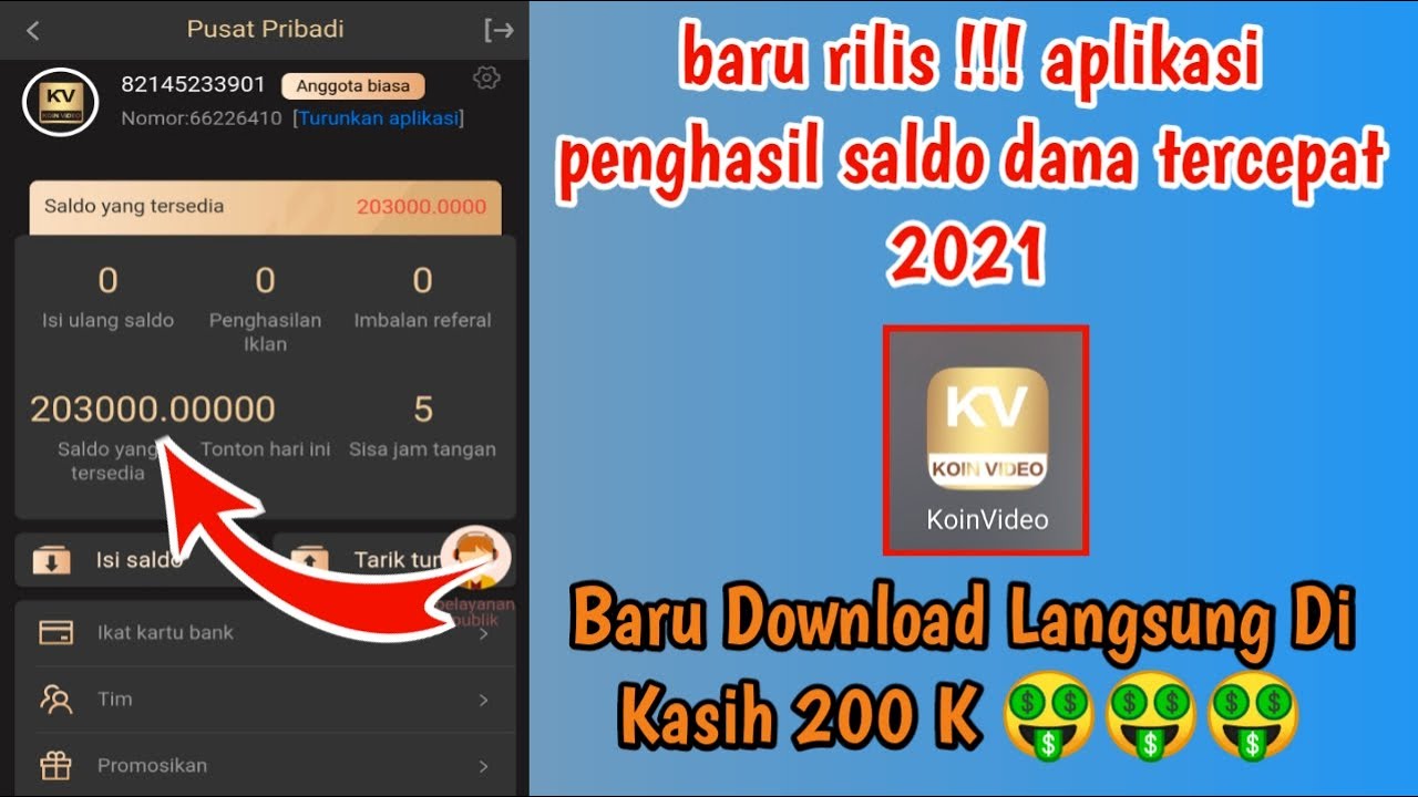 Baru Rilis Aplikasi Penghasil Saldo Dana Tercepat 2021 Aplikasi Koin Video Youtube