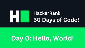 Day 0: Hello, World | 30 Days of Code (HackerRank) | Python