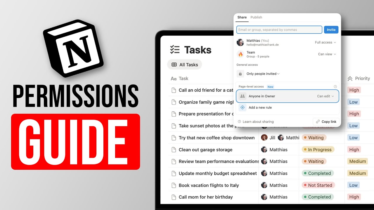 The Ultimate Guide To Notion Permissions (2025) - YouTube