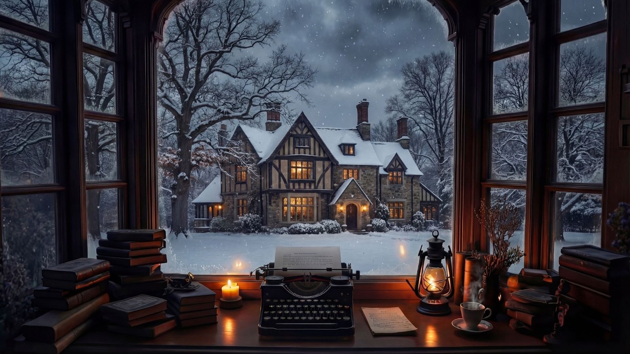 𝗗𝗮𝗿𝗸 𝗚𝗼𝘁𝗵𝗶𝗰 𝗪𝗿𝗶𝘁𝗶𝗻𝗴 𝗥𝗼𝗼𝗺 | 𝗪𝗶𝗻𝘁𝗲𝗿 𝗖𝗼𝘁𝘁𝗮𝗴𝗲 𝗔𝗺𝗯𝗶𝗲𝗻𝗰𝗲 | 𝗖𝗮𝗹𝗺 𝗠𝗲𝗹𝗮𝗻𝗰𝗵𝗼𝗹𝗶𝗰 𝗠𝘂𝘀𝗶𝗰 𝗳𝗼𝗿 𝗜𝗻𝘀𝗽𝗶𝗿𝗮𝘁𝗶𝗼𝗻