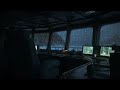 Storm on the Starship – Rain and Thunder Ambience Inside a Snowy Sci-Fi Bridge | Sleep, Focus, RPG