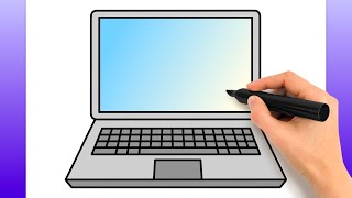 Cómo Dibujar Una Computadora Portátil (Tutorial De Dibujo Sencillo) Cómo Dibujar Una Computadora Portátil (Tutorial De Dibujo Sencillo)