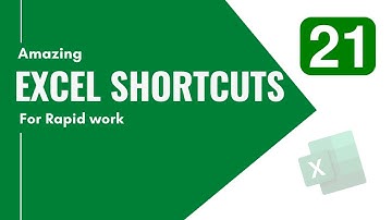 21 Amazing Shortcuts of Excel #excel #exceltutorial