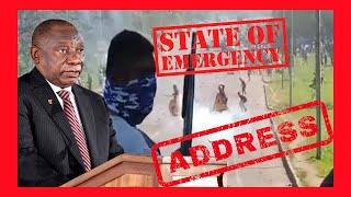 WATCH LIVE - State of Emergency Address by South African President Cyril Ramaphosa
