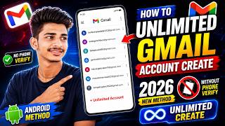 How To Unlimited Gmail Account Create 2026 | GMAIL NEW METHOD 😱🔥