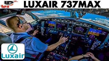 Fantastic Dubai Cockpit Views flying the new Luxair Boeing 737MAX