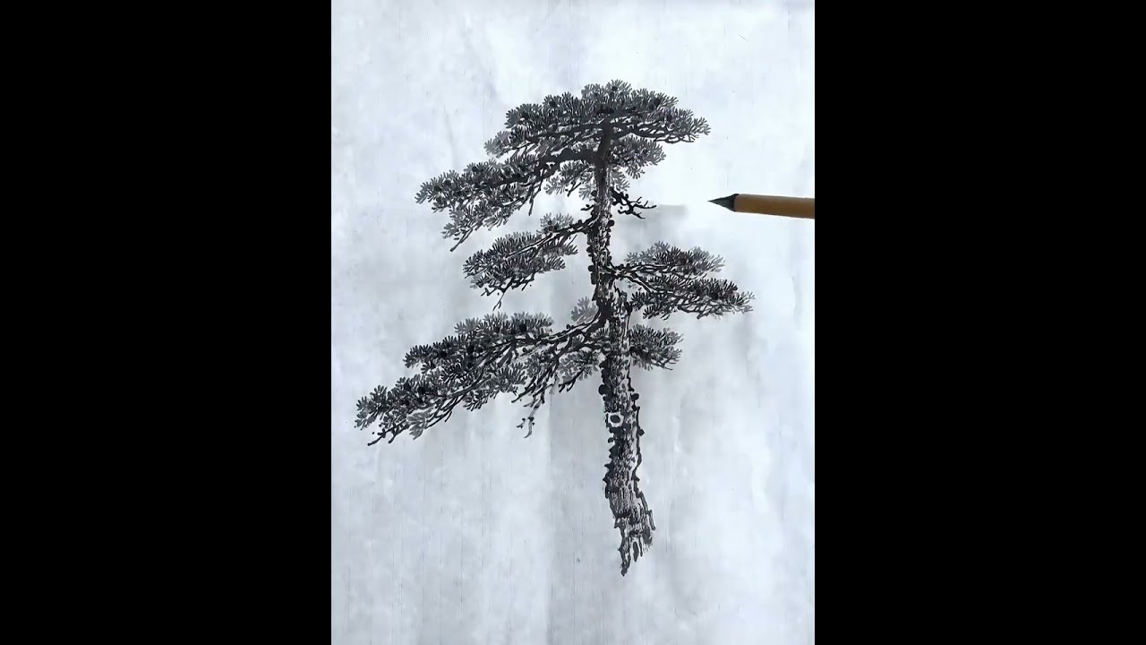 水墨寫意        松樹        黄海峰