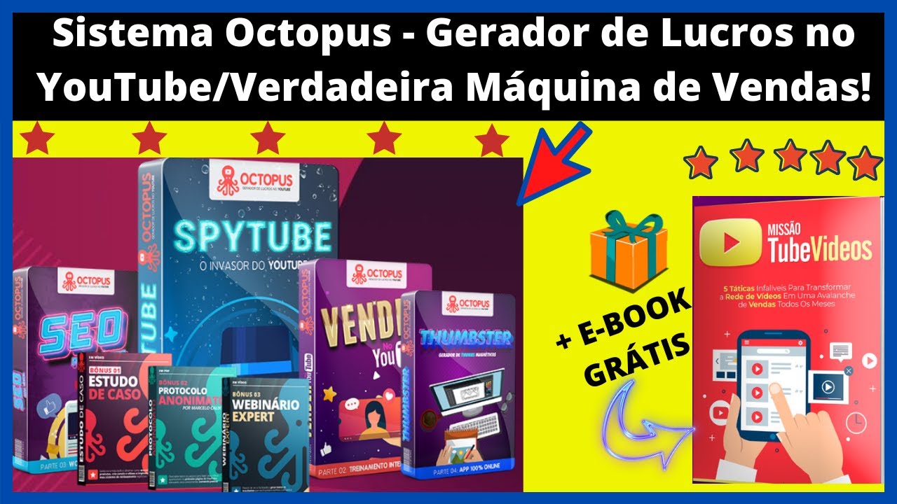 💰💥Sistema Octopus - Gerador de Lucros no YouTube/Verdadeira Máquina de Vendas! 💰💥Sistema Octopus - Gerador de Lucros no YouTube/Verdadeira Máquina de Vendas!