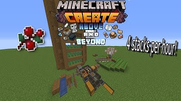 how to make a coin farm in create above and beyond (4 stacks per hour)