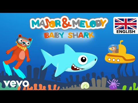 Major & Melody - Baby shark ((Nursery Rhymes for Kids)(UK Version))