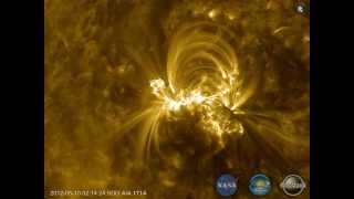 SDO - 16 Hours of AR1476 - 2012-05-09 20:00 to 2012-05-10 12:00 - AIA 171Å - HD