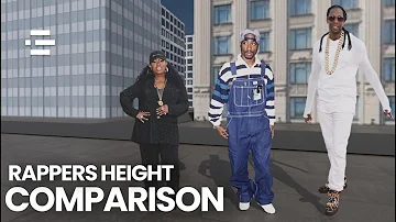 Height of Rappers from Shortest to Tallest (3D Size Comparison)