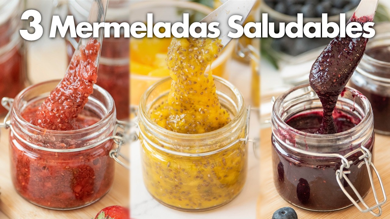 Mermelada Casera SALUDABLE de Frutas 🍓🥭🫐 (Recetas Saludables y Fáciles)