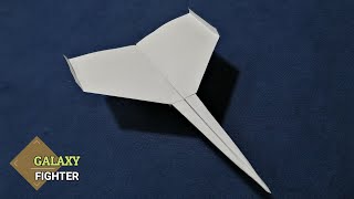 How To Make EASY Paper Airplane that Fly FAR | Galaxy Fighter | কাগজের যুদ্ধ বিমান