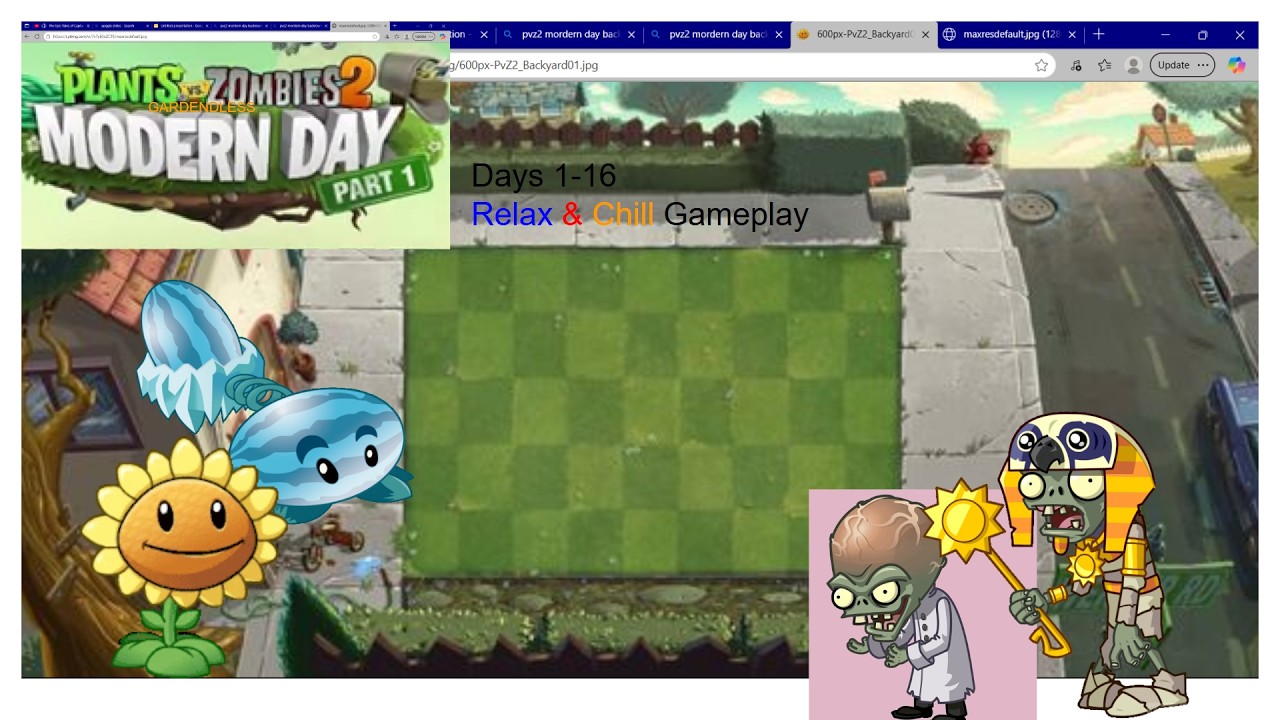 Plants vs Zombies 2 Gardendless Modern Day Part 1| Days 1-16 - YouTube
