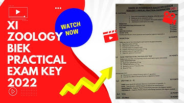 XI Zoology BIEK Practical Exam Key 2022
