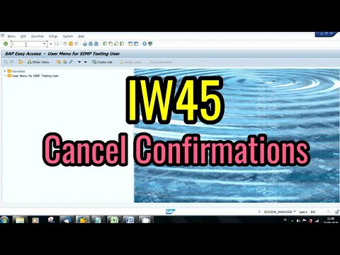 SAP IW45 Cancel