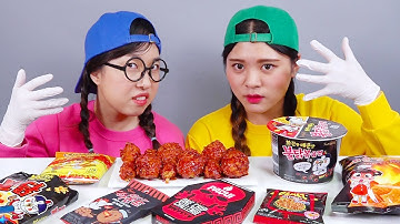 Spicy Food Challenge Mukbang DONA Indonesië
