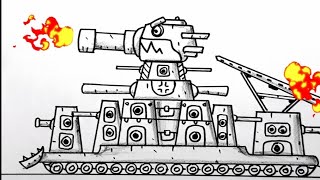 💥วาดรูปรถถัง🔥How to draw cartoon monster tank