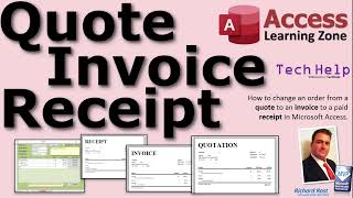 Quotation, Invoice, Receipt - How to Change Orders Between Them in Microsoft Access Order Entry