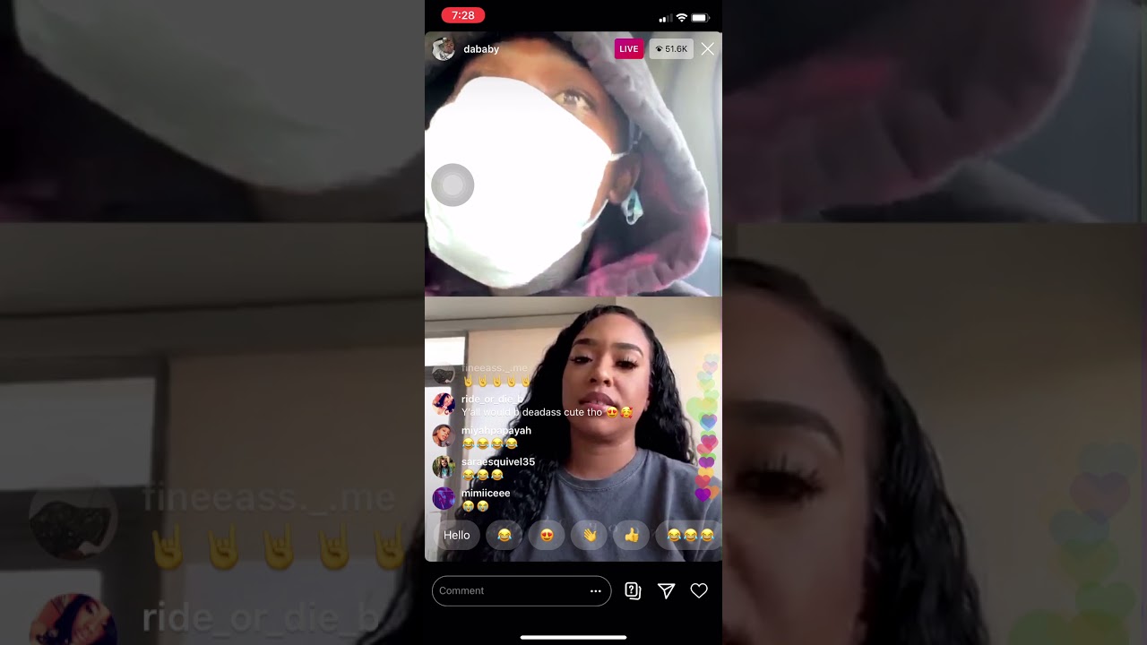 DaBaby on live with B Simone‼️ Calls her BAE👀