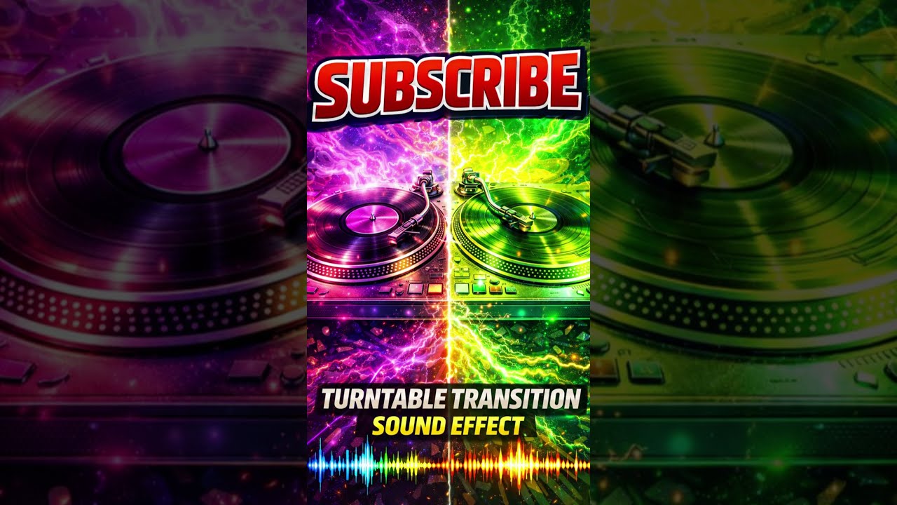 Turntable Transition Sound Effect | Smooth Vinyl Scratch DJ Transition Audio