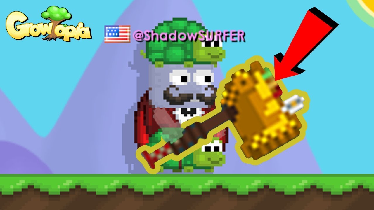 Making the GOLDEN HAMMER!! Growtopia YouTube
