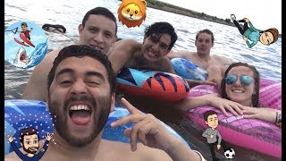 Feeding Giraffes and swimming at the lake w/ Q&X! [4th of July]