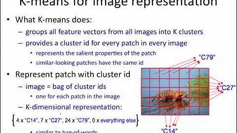 Clustering 9: image representation