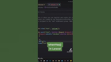 whenHas() in Laravel #laravel #webdevelopment #development #tricks #tips #programming