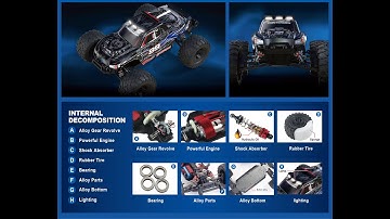G106 RC Cars 1:10 Scale RTR 46km/h High Speed All Terrain  Off-Road Monster Truck Electric