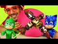 Pinchos de fruta y chocolate. ¿Quién tiene hambre? Vídeos de los juguetes PJ Masks.