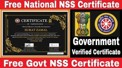 National Level NSS Course With Certificate I Free Govt Varified NSS Certificate I Digital Classroom
