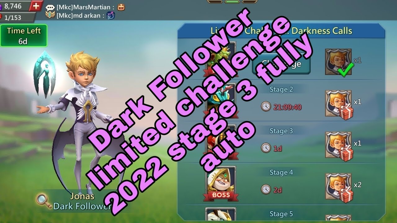 lords mobile limited challenge trick vs trick stage 3|| Dark Follower stage 3||