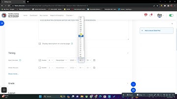 Tutorial FLearn - Cara setting Kuis di Moodle (termasuk bentuk bentuk kuisnya) Part 1