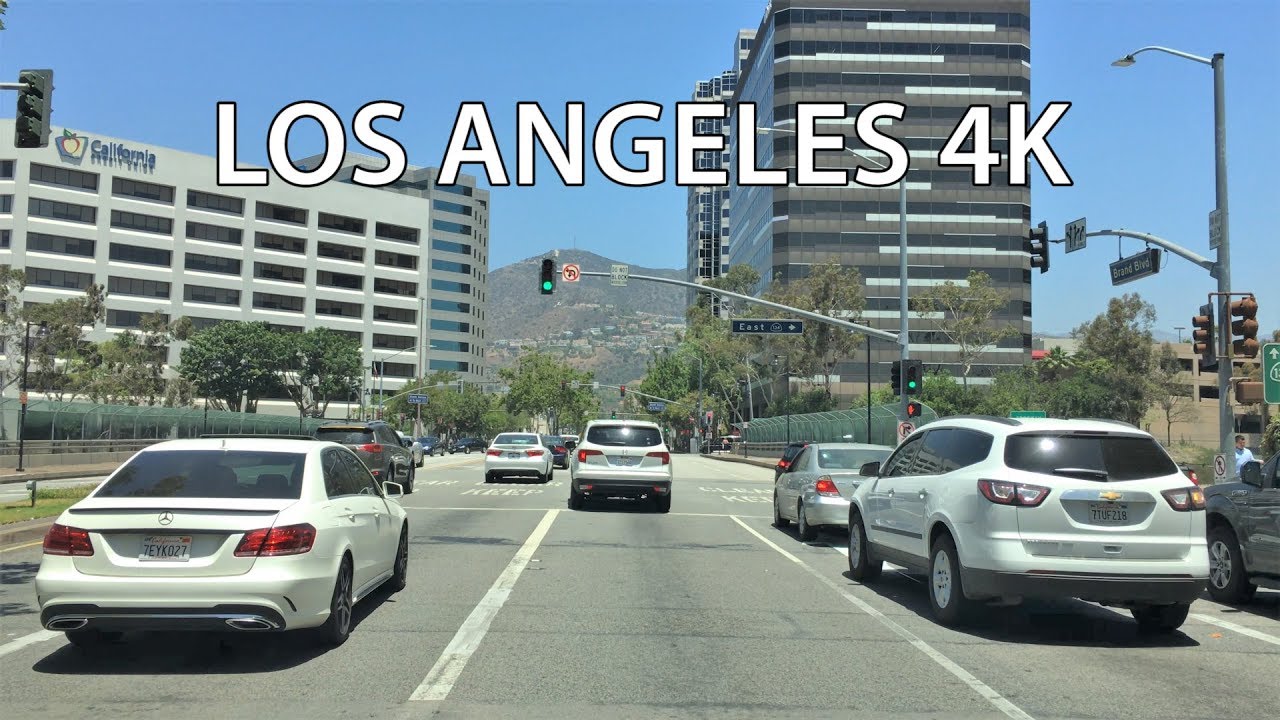 Los Angeles Drive - Glendale California 4K -  USA