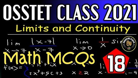CRACK OSSTET 2021 II Limit & Continuity for Osstet & Contractual High School Teacher ll MATH MCQS 🙏🙏