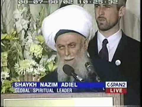 Sheikh Maulana Nazim Kibrisi speaking at the Inter...