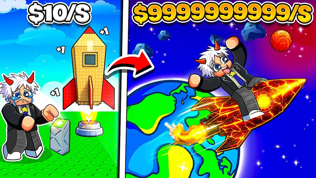 BI HUỲNH NÂNG CẤP TÊN LỬA GIẤY THÀNH TÊN LỬA GALAXY TRONG ROBLOX