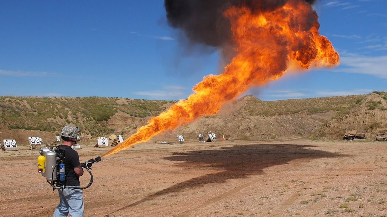 Flamethrower compilation - YouTube