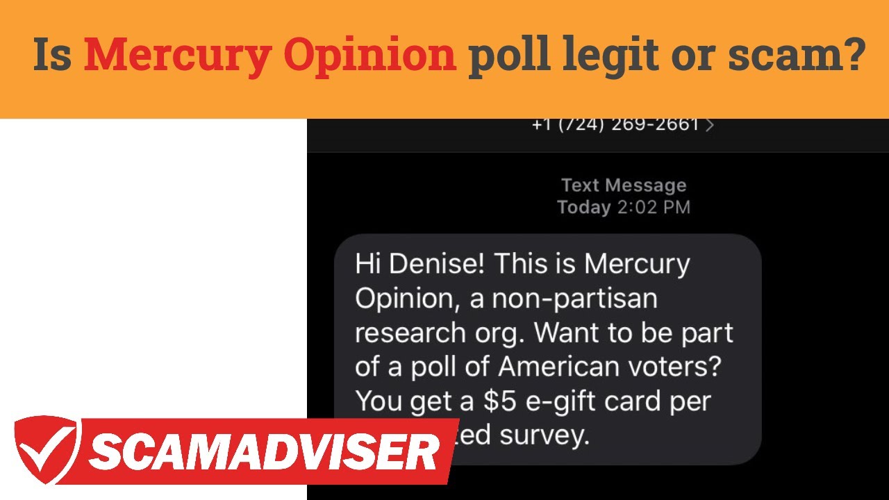 Mercury Opinion text poll legit or scam? Do you really