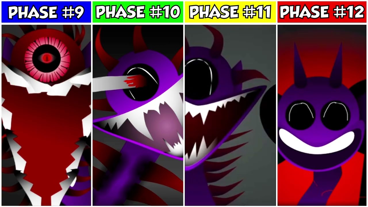 Incredibox Sprunki Phase 9 vs 10 vs 11 vs 12