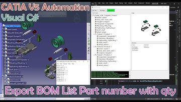 CATIA V5 Automation Visual C# Export BOM List Part number qty