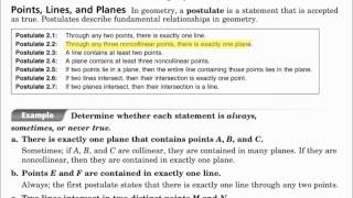 Geometry 2.5 Postulates and Paragraph Proofs