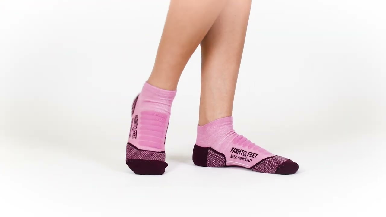Preview of Farm to Feet American Trail Damascus Light Cushion Low Ankle Socks Video