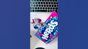 GRAPE & STRAWBERRY NERDS #asmr #shorts #viral #candy #color #sweet #grape #strawberry #fruit #wow