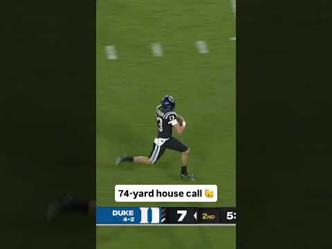 He went right through the traffic 😱 #duke #dukefootball  #accfootball #football #collegefootball