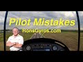 Common Gyrocopter Pilot Mistakes!