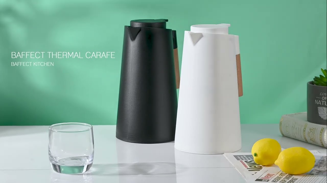 Best Thermal Carafe Baffect 34OZ Insulated Coffee Carafe with Glass Liner 24 Hours Heat Preservation