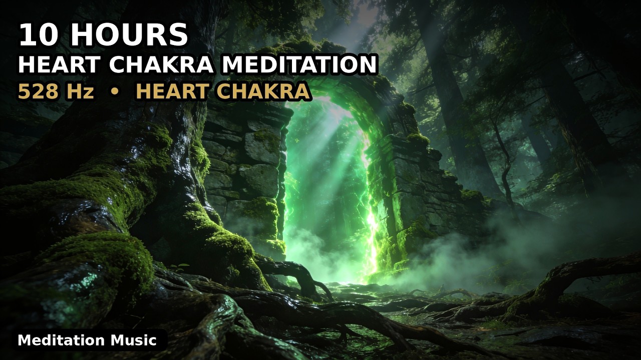 528 Hz Frequency-Heart Chakra Meditation 10 Hours